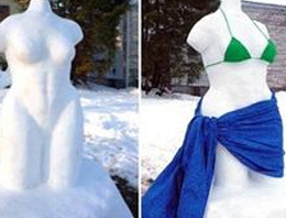Kardan heykele mecburi bikini